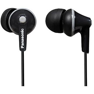 Auriculares con cable - PANASONIC RP-HJE125E negro, Intraurales, Negro