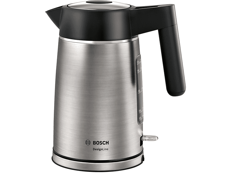 BOSCH TWK 5 P 480 EDELSTAHL Wasserkocher, Silber/Schwarz