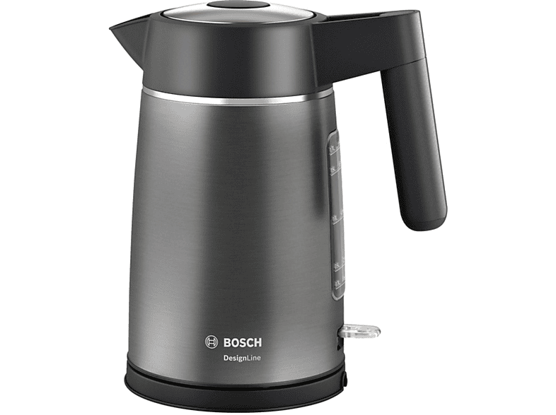 BOSCH TWK 5 P 475 EDELSTAHL Wasserkocher, Silber/Schwarz