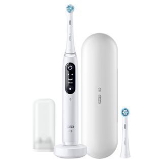 Cepillo de dientes - ORAL-B BRAUN Oral-B IO7 White / Cepillo de dientes eléctrico + estuche + 2 recambios, 1 velocidades, Blanco