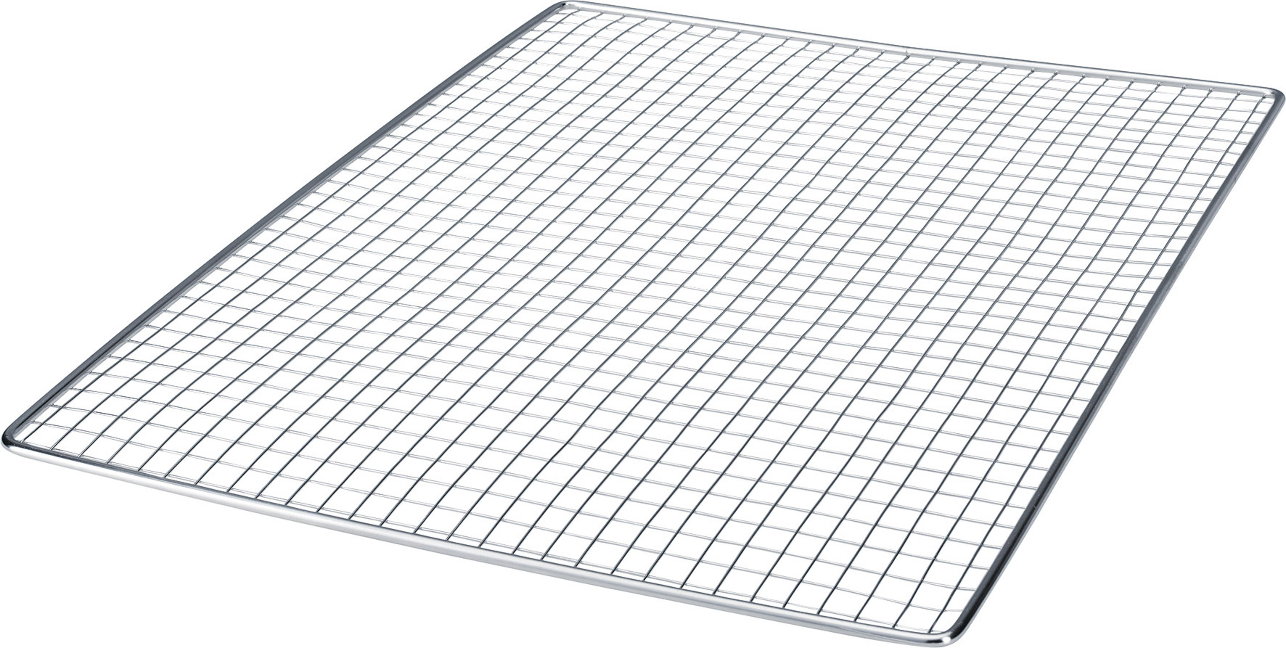 Une grille de refroidissement métallique rectangulaire.