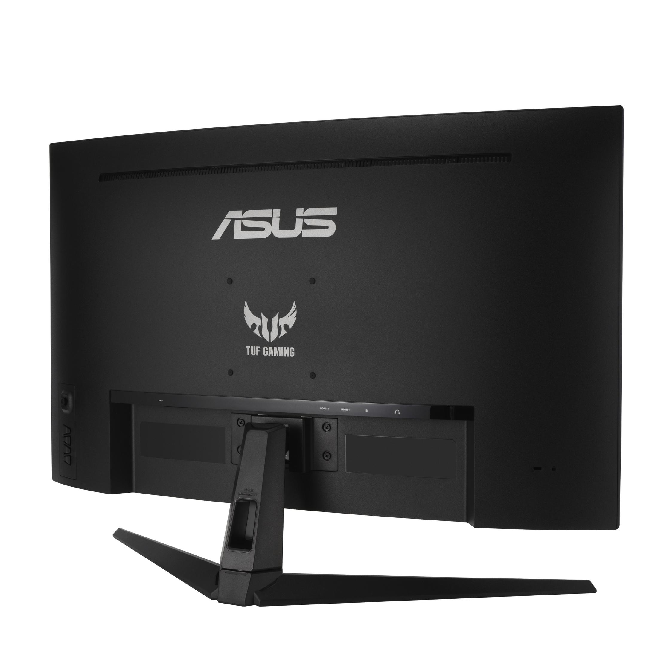 Retro di un monitor ASUS nero con il marchio e il logo TUF GAMING.