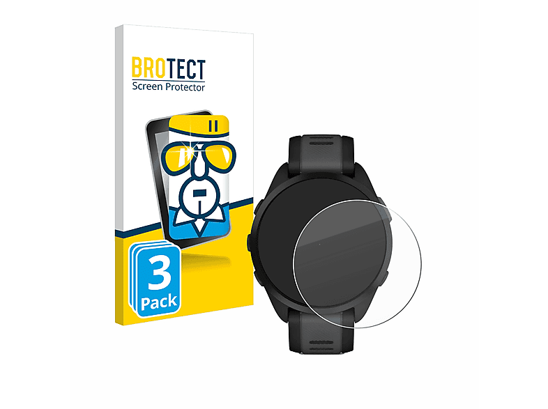 BROTECT 3x 9H klares Schutzglas (für Garmin Forerunner 165)