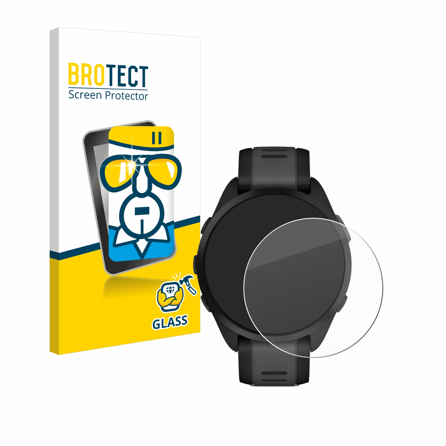 BROTECT Glas Screen Protector voor Garmin Forerunner 165/165 Music (6 Stuks) Schermbeschermer [9H Hardheid, Beschermglas-Folie niet Gehard Glas