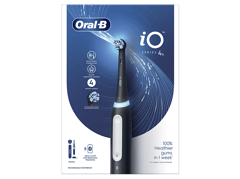 ORAL-B iO 4S Elektrische Zahnbürsten Schwarz | MediaMarkt
