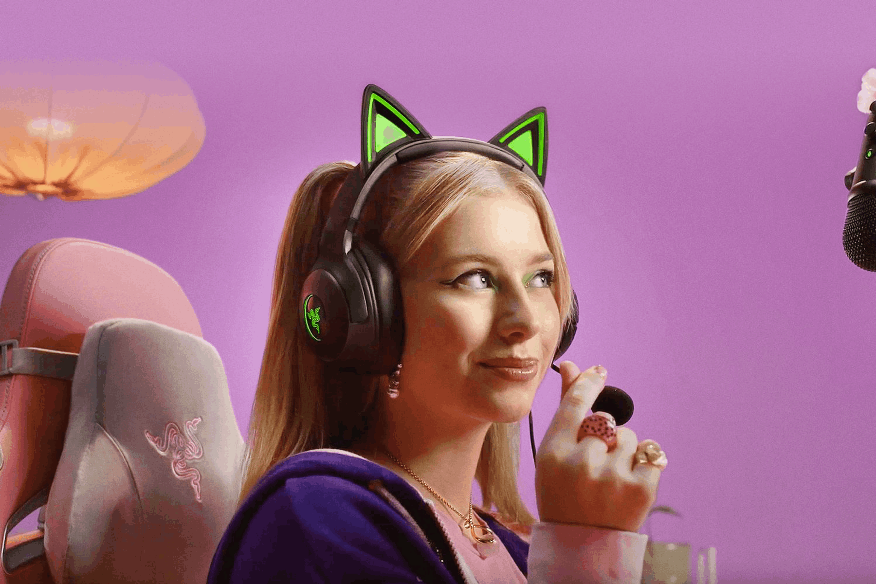 Słuchawki gamingowe RAZER Kraken Kitty V2 Czarny