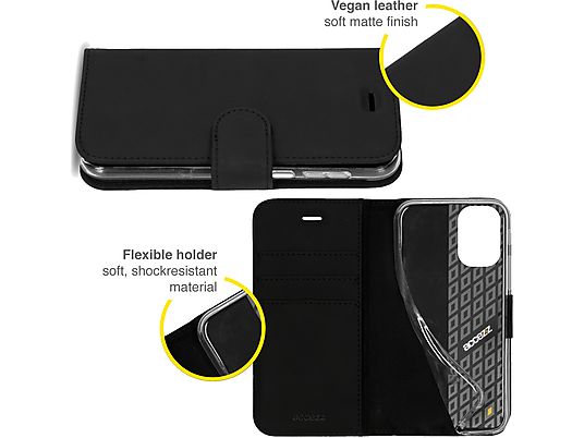 ACCEZZ Wallet Case voor Xiaomi Mi 10 Lite Zwart Telefoonhoesje voor Xiaomi Xiaomi Mi 10 Lite Zwart