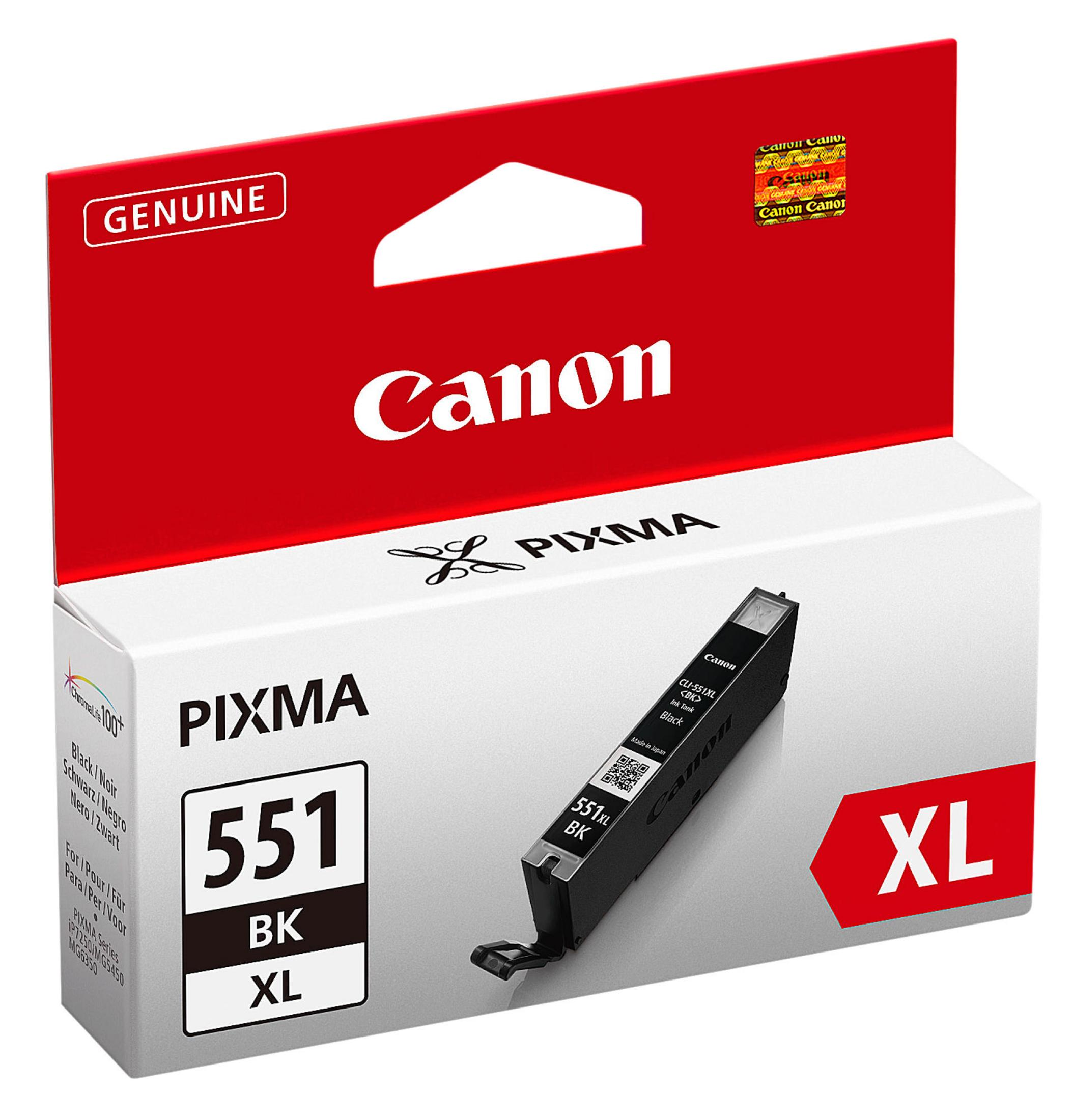 CANON CLI 551XL BK SIYAH Mürekkep baskı Siyah Mürekkep
