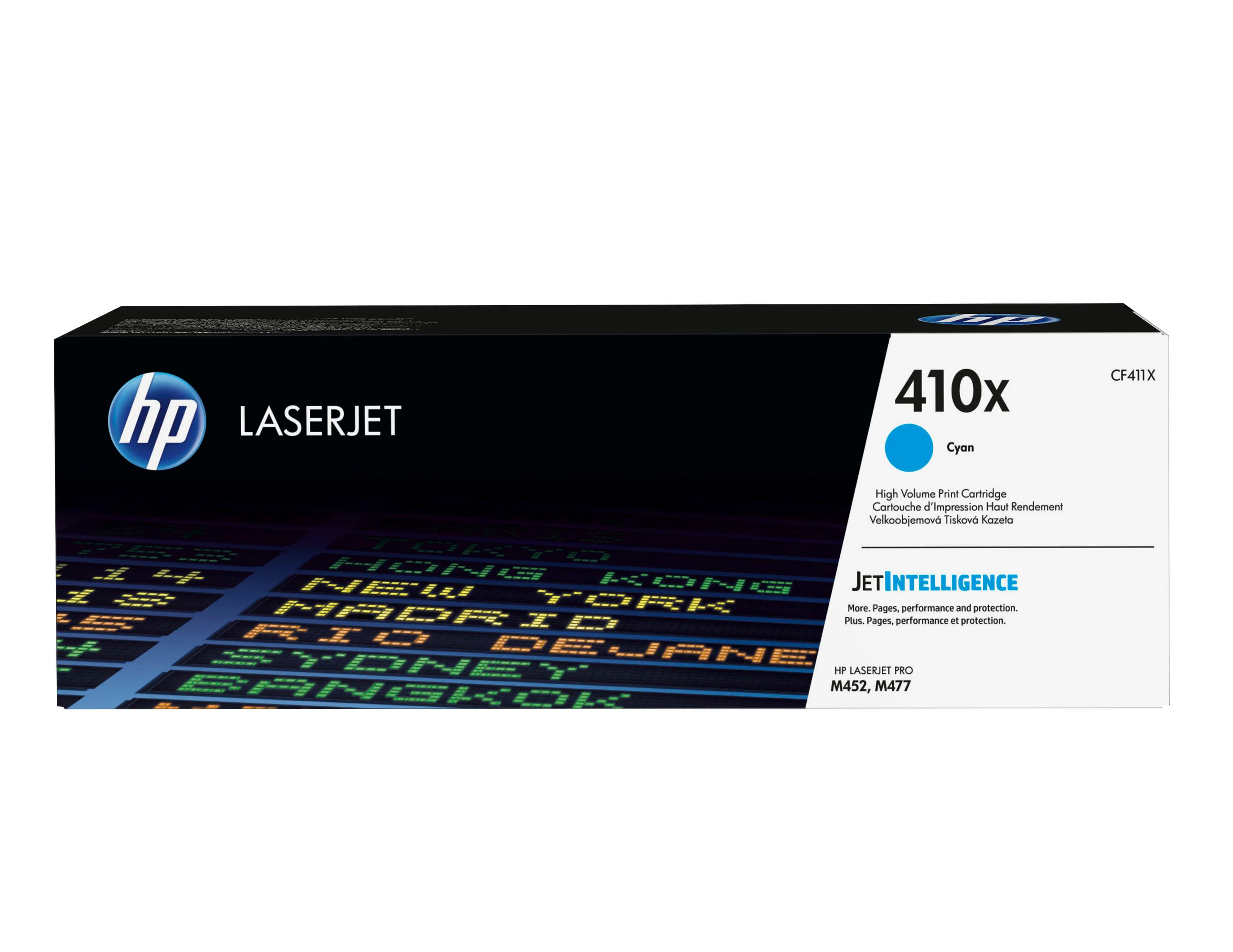 Toner HP LaserJet 410x Cyan z technologią JetIntelligence.
