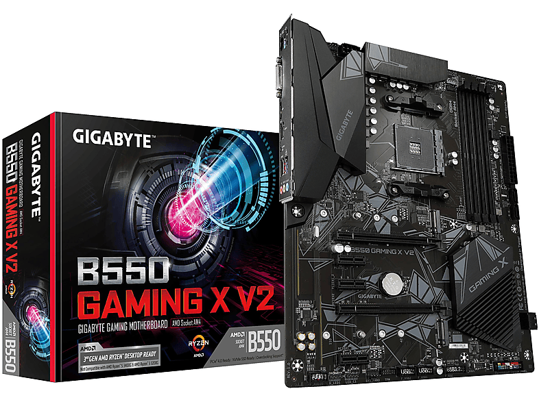 GIGABYTE B550 GAMING X V2 Mainboard Mehrfarbig