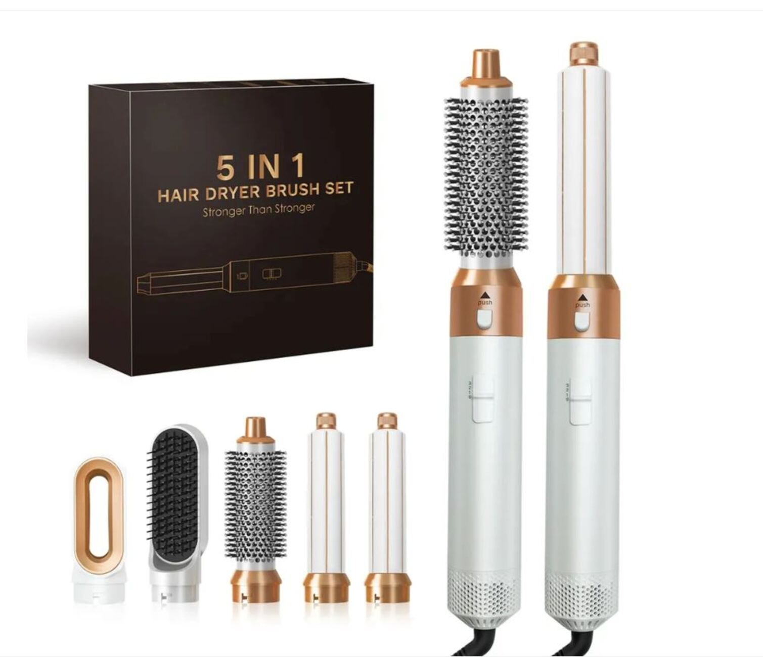 UMIGA 5-in-1 Hairstyler – Airstyler Mit 5 Aufsätzen, 1000W, 3 Temperaturstufen, Für Locken, Volumen & Glätten