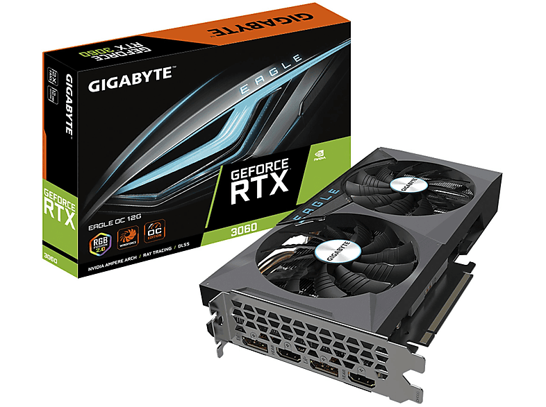 Tarjeta gráfica - GIGABYTE Gigabyte GeForce RTX 3060 EAGLE OC 12G (rev. 2.0) NVIDIA 12 GB GDDR6