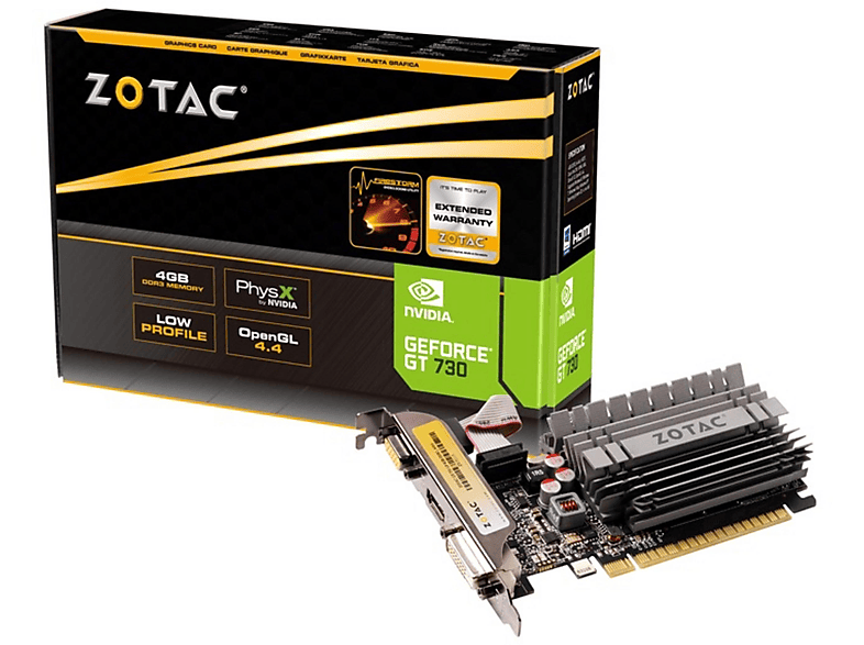 ZOTAC  ZT 71115-20L GT730 4GB DDR3 (NVIDIA, Grafikkarte)