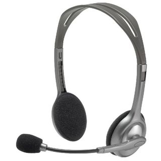 Auriculares de oficina - LOGITECH Stereo Headset H110, Supraaurales, Plata