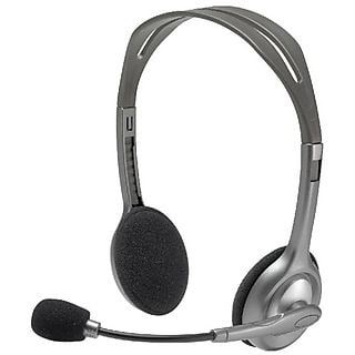 Auriculares de oficina - LOGITECH Stereo Headset H110, Supraaurales, Plata