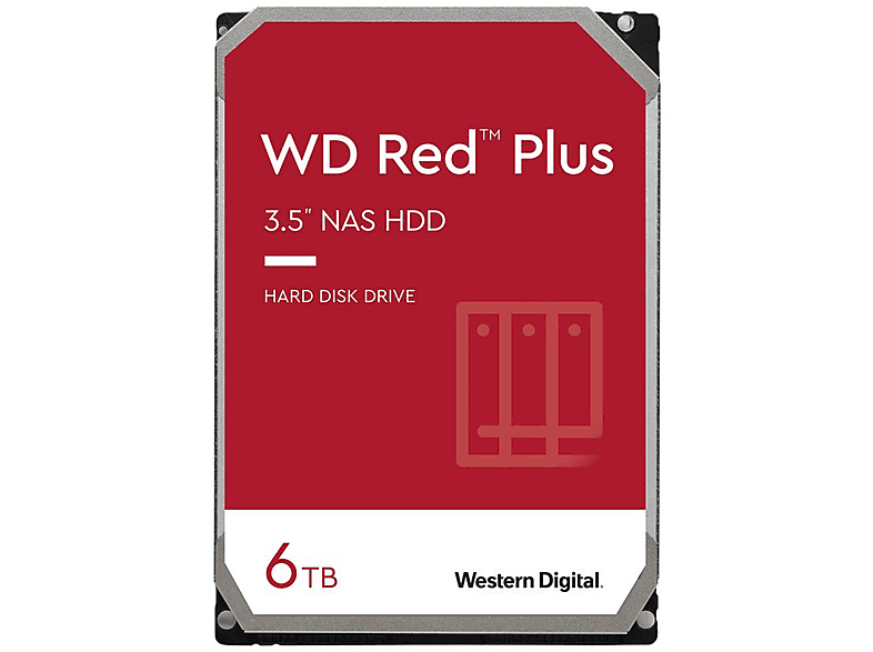 WD WD60EFPX RED PLUS 6TB, 6 TB, HDD, 3,5 Zoll, intern