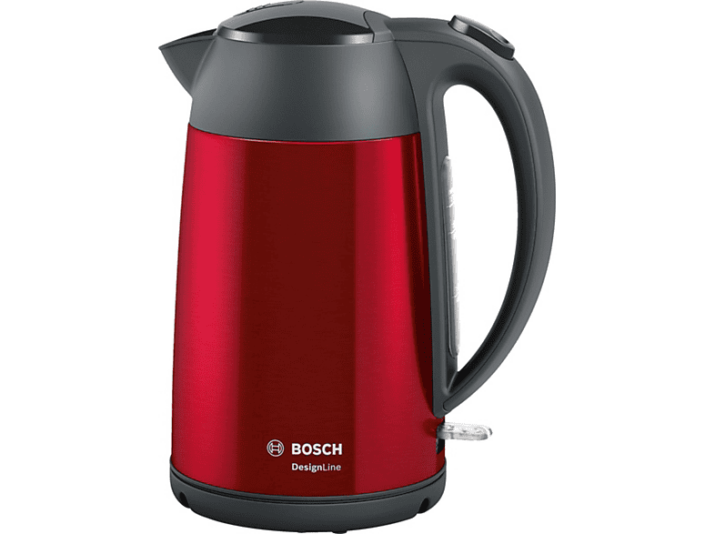BOSCH TWK 3 P424 EDELSTAHL Wasserkocher, Rot/Grau