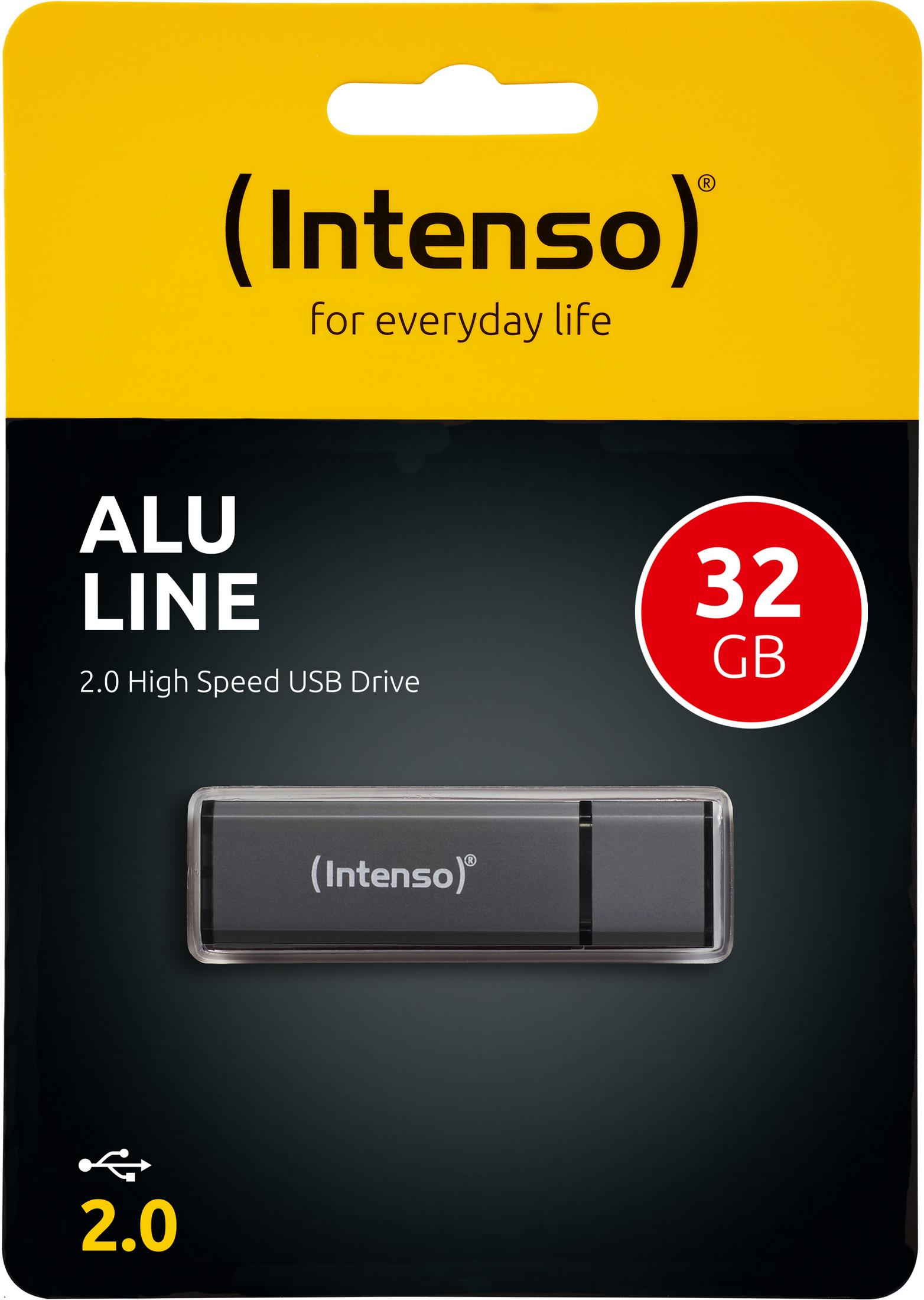 Une clé USB dans un emballage. Il porte le nom de la marque et la capacité.
