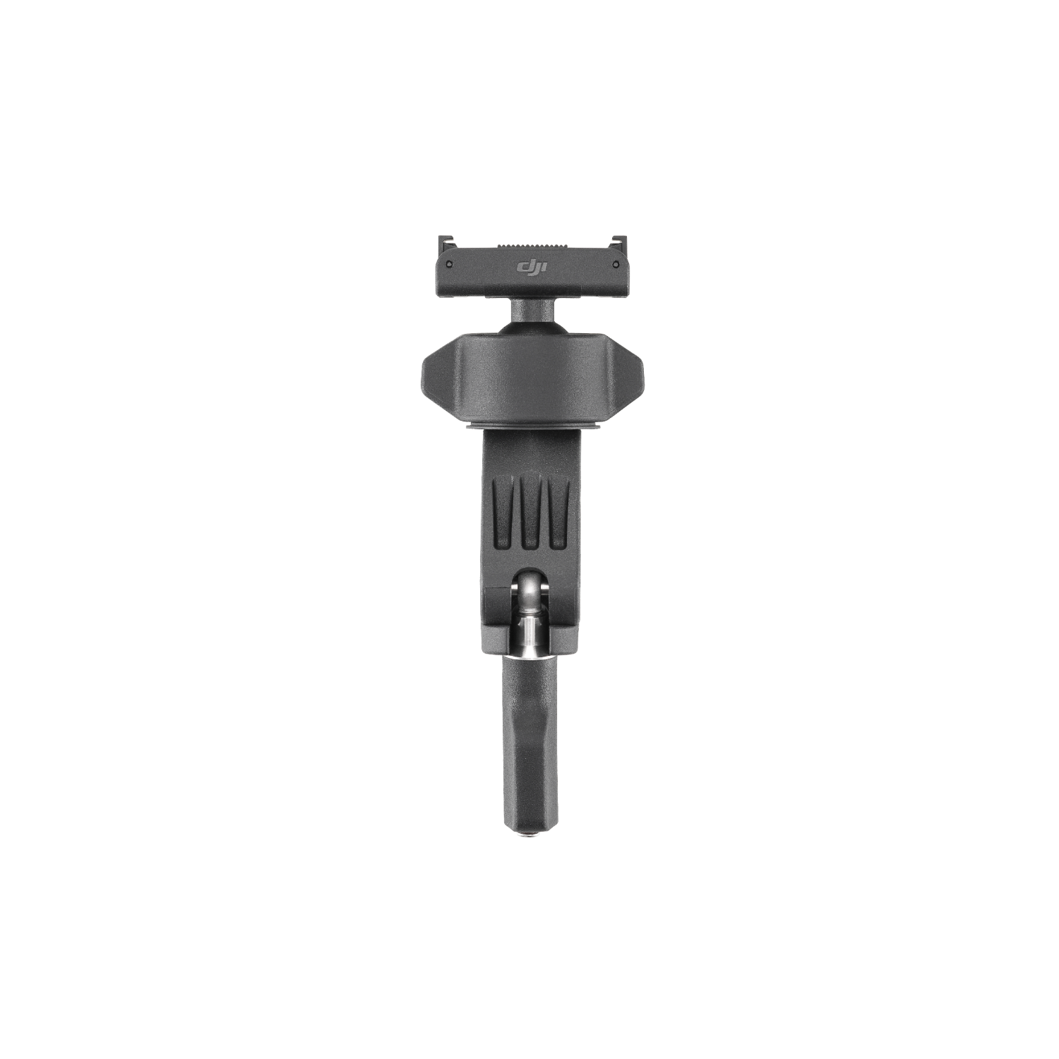 Accesorio negro y gris para drones. Tiene una abrazadera y un soporte.