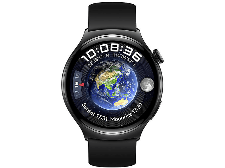 HUAWEI WATCH 4 ACTIV BLACK (ARCHI-L19F) Smartwatch Edelstahlgehäuse, hochfester Verbundfaser Fluoroelastomer, 140 - 210 mm, Schwarz