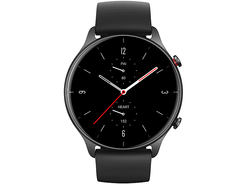 AMAZFIT W2023OV1N GTR 2E Smartwatch Aluminium Silikon, Schwarz