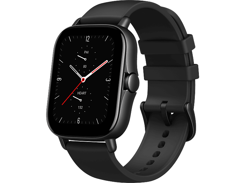 AMAZFIT W2021OV1N GTS 2E Intelligente Uhr Aluminium Silikon, Nero
