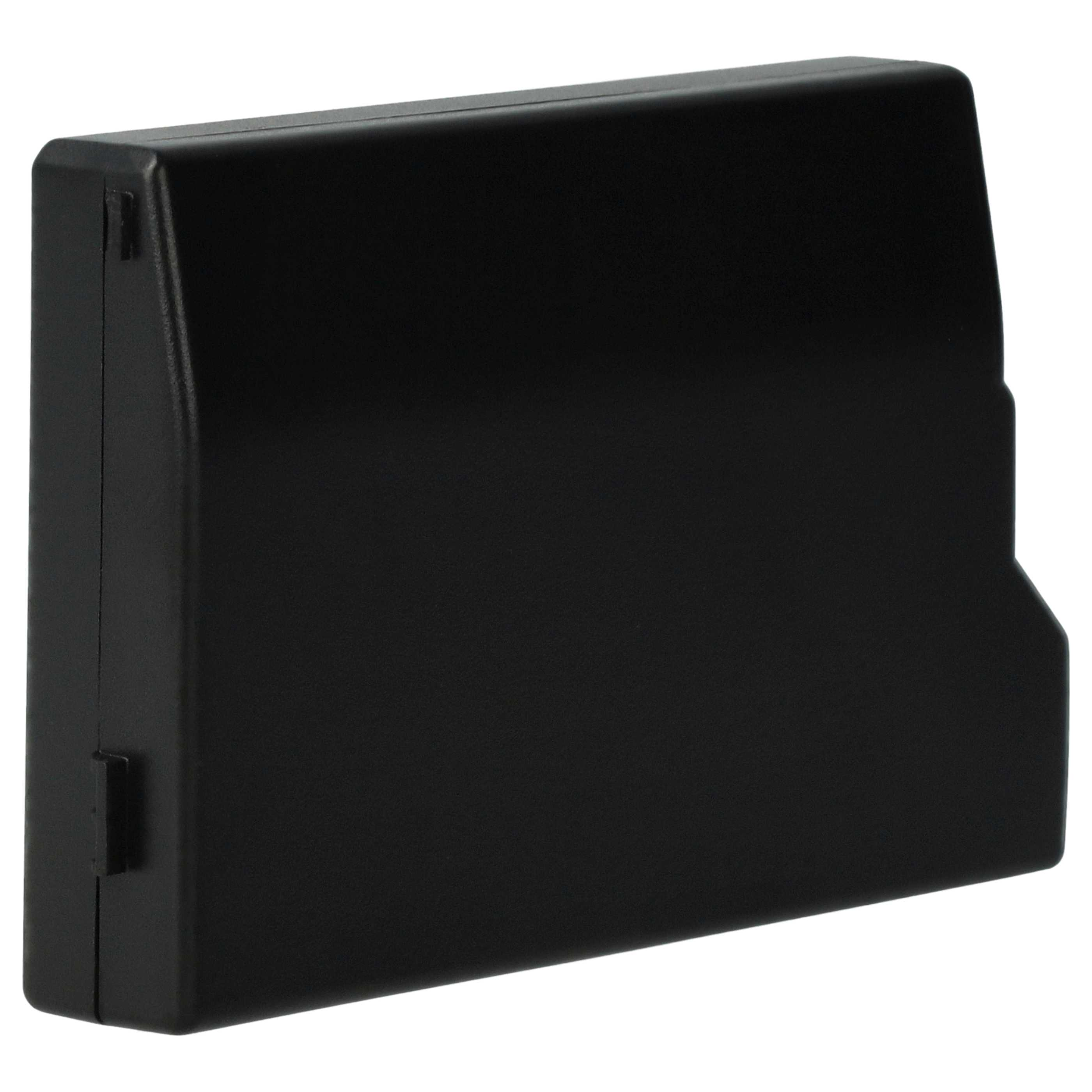 Ein schwarzes rechteckiges Batteriegehäuse.