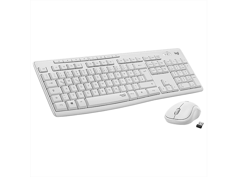 LOGITECH 920-009819 MK295 OFF WHITE, Tastatur Maus Set, Weiß