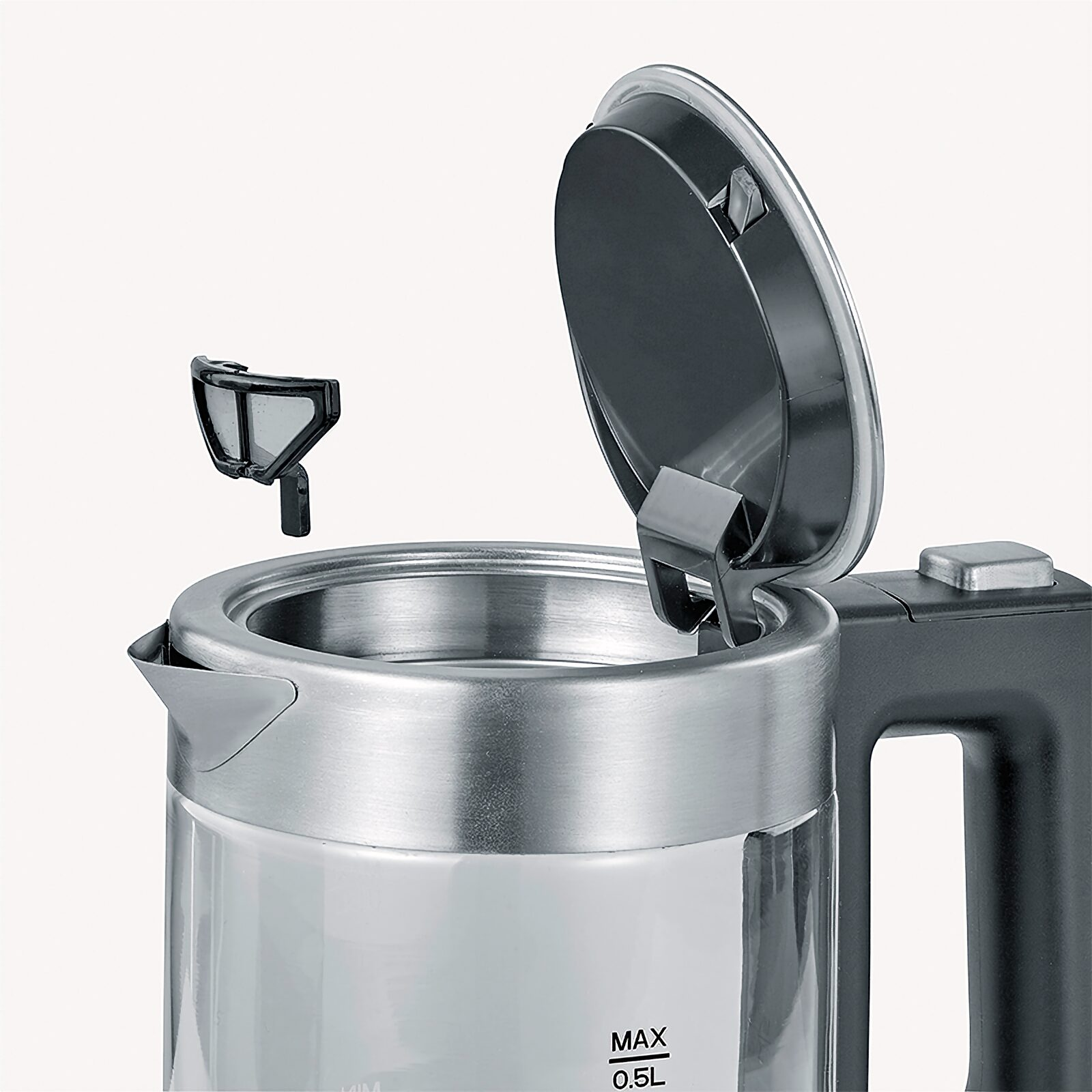SEVERIN WK 3472 Wasserkocher, gebürstet, schwarz, silber