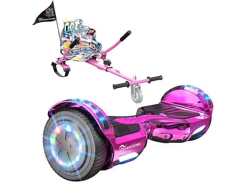 EVERCROSS EV2 Hoverboard Mit Sitz - 15 Km/h, Bluetooth, 7-Farben LED