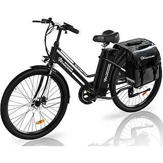 Bicicleta de ciudad  - Bicicleta eléctrica EK8 de 26 PULGADAS, 2 modos de conducción, motor de 250 W EVERCROSS, 250W, 25 km/hkm/h, Negro