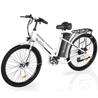 Bicicleta de ciudad  - Bicicleta eléctrica EK8 de 26 PULGADAS, 2 modos de conducción, motor de 250 W EVERCROSS TECH, 250W, 25 km/hkm/h, Blanco
