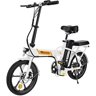 Bicicleta de ciudad  - EK5 E-Bike，equipada con batería extraíble de 36V 8.4AH Bicicleta plegable EVERCROSS TECH, 250W, 25 km/hkm/h, Blanco