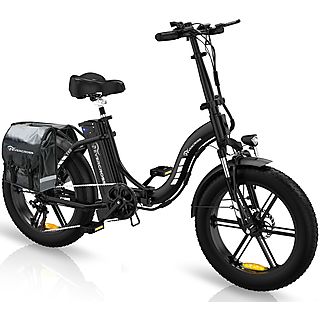 Bicicleta de ciudad  - Bicicleta eléctrica plegable EK6, caja de cambios de 7 velocidades, con motor de 250W EVERCROSS, 250W, 25 km/hkm/h, Bolso camel negro