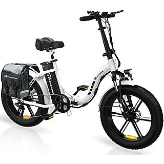 Bicicleta de ciudad  - Bicicleta eléctrica plegable EK6, caja de cambios de 7 velocidades, con motor de 250W EVERCROSS, 250W, 25 km/hkm/h, Bolso camel blanco