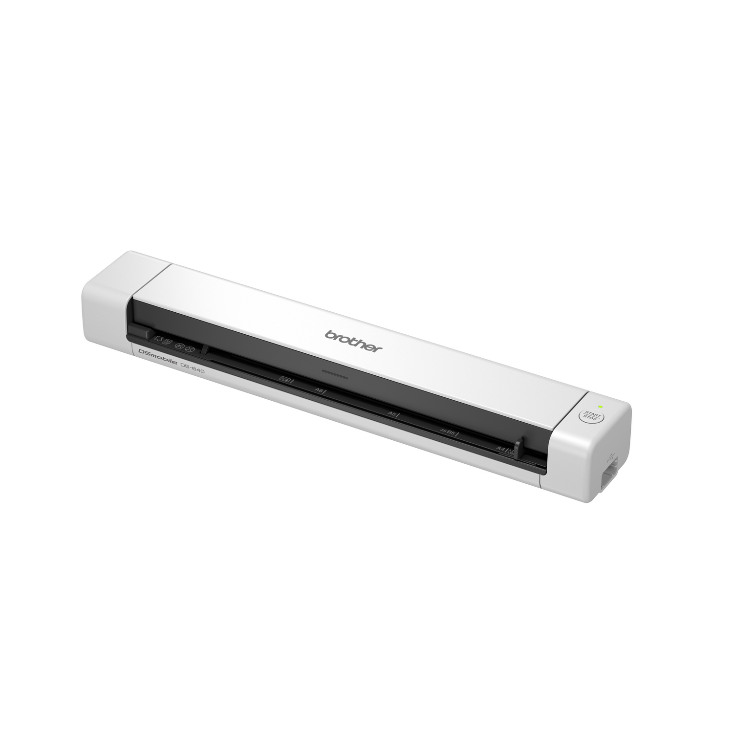 White Brother scanner on white surface. The scanner is long and rectangular.