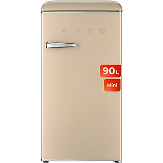 Frigorífico Mini - EVVO F25BG, Altura 90 cm, Beige