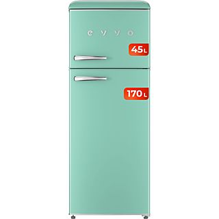 Frigorífico combi - EVVO F45G, Independiente, 148,2 cm, Verde