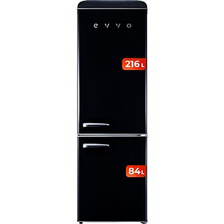 Frigorífico Combi - EVVO F55BK, Independiente, 192 cm, Negro