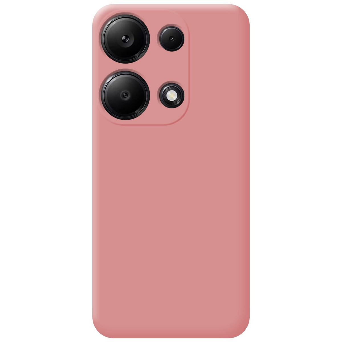 Custodia rosa per telefono con lenti della fotocamera.