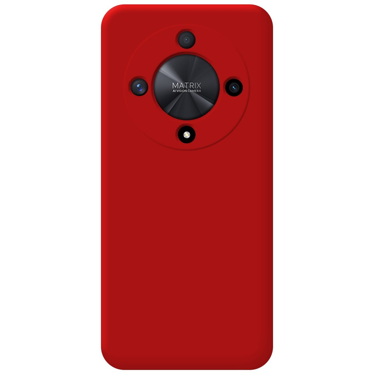 Custodia rossa con gruppo fotocamere.