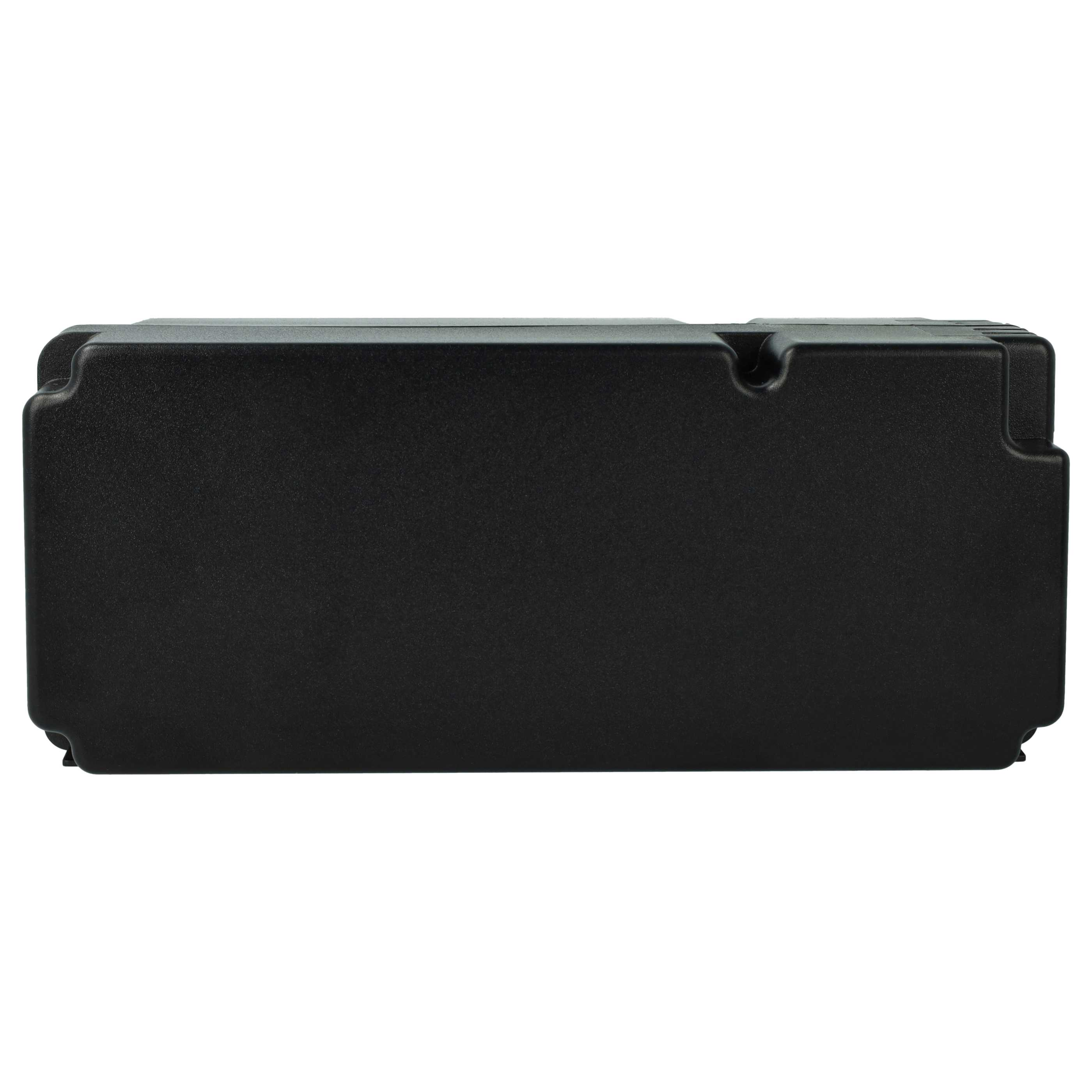 Eine schwarze, rechteckige Plastikbox. Sie hat ein einfaches Design mit abgerundeten Ecken.