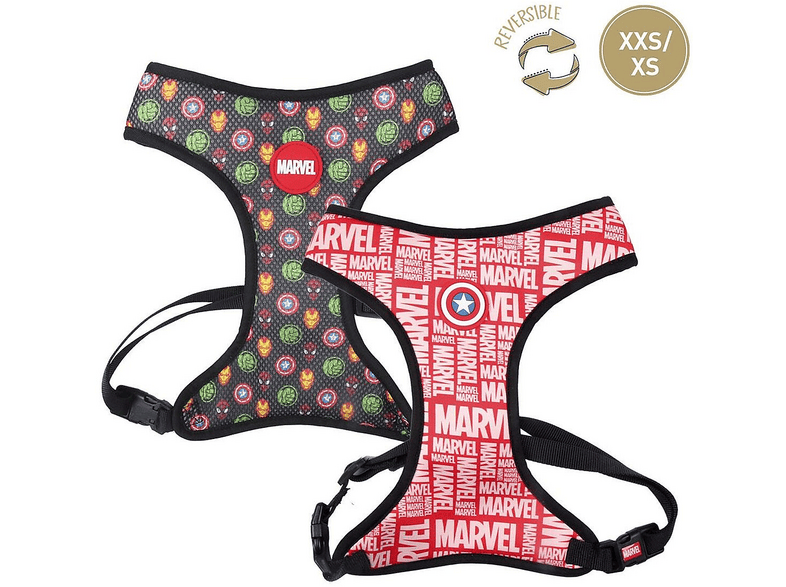 Buckle-Down Marvel Comics Hundegeschirr – Mit Retro-Comic-Design, Verstellbar, Weich Gepolstert