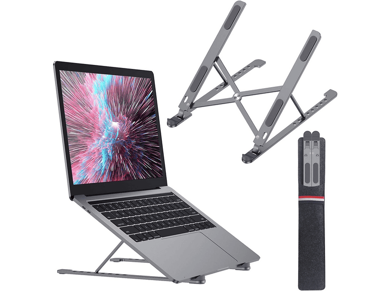 NEVEANCE faltbare Lagerung tragbar Computer-Ständer, grau | MediaMarkt