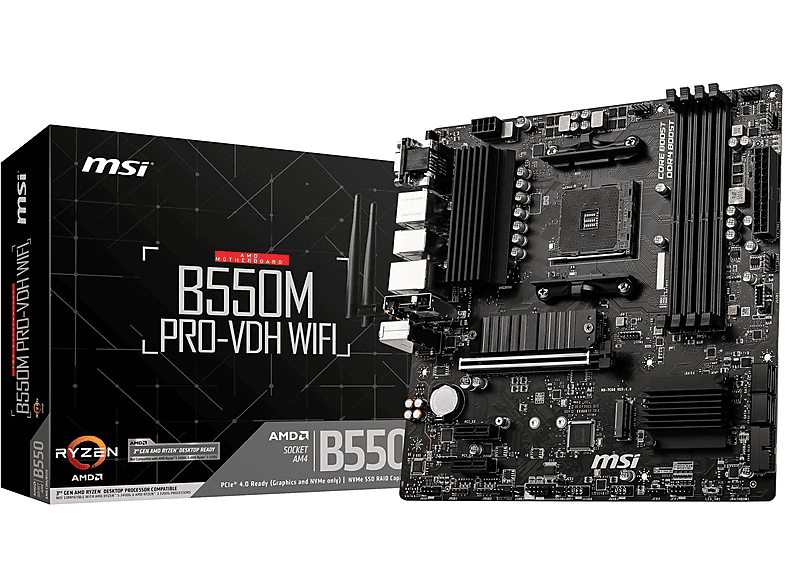 MSI 7C95-001R B550M PRO-VDH WIFI Mainboard Schwarz