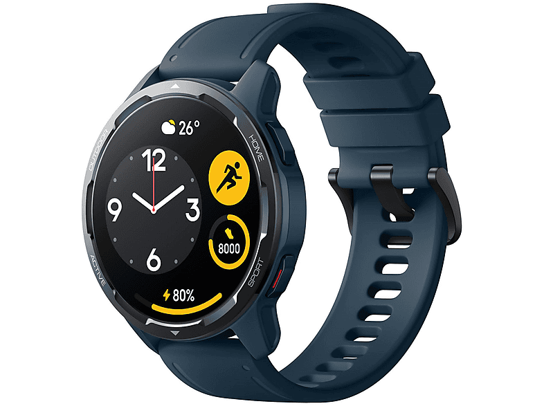 XIAOMI WATCH S1 ACTIVE GL OCEAN BLUE Smartwatch Edelstahl Thermoplastisches Polyurethan, 157 - 241 mm, Ocean Blue