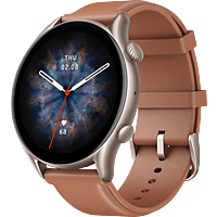 MediaMarkt AMAZFIT W2040OV3N GTR 3 Pro Lichtgoud/Bruin Smartwatch Bruin aanbieding