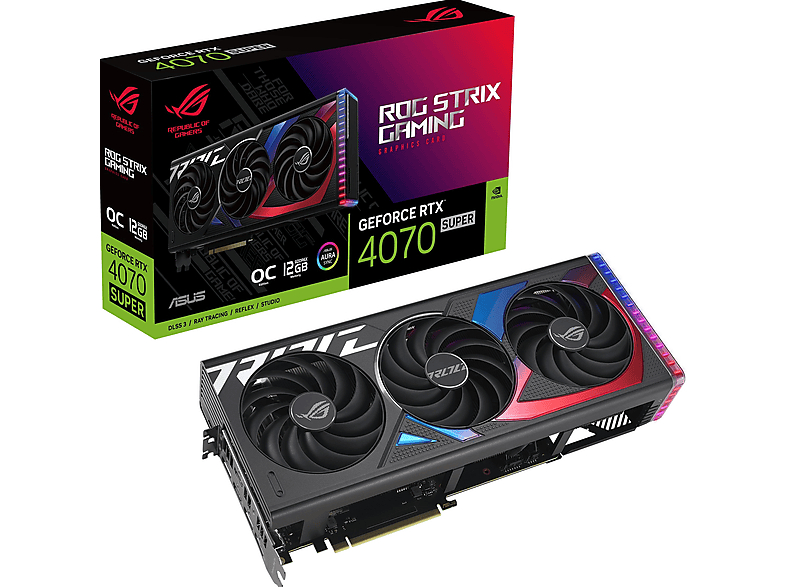 Tarjeta gráfica - ASUS ROG-STRIX-RTX4070S-O12G-GAMING