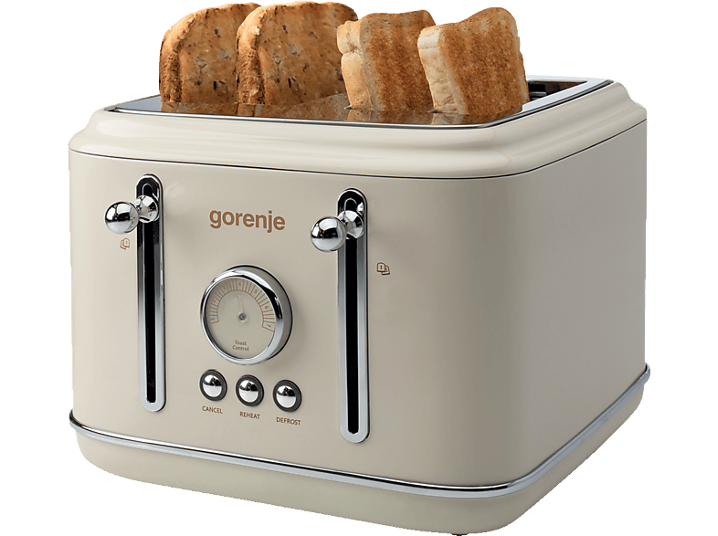 GORENJE T2300CLIN Retrotoaster Beige (1150 Watt, Schlitze: 4) | MediaMarkt