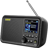 MediaMarkt LEICKE Draagbare Keukenradio, 4000mAh Accu, 80 Voorkeuze-instellingen, MicroSD/TF/AUX Aansluiting Radio Zwart aanbieding